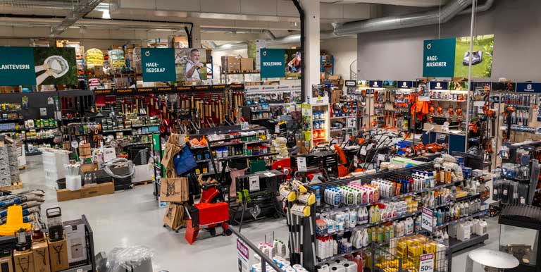 Oversiktsbilde av butikken i Hove senter Oversiktsbilde av butikken i Hove senter
